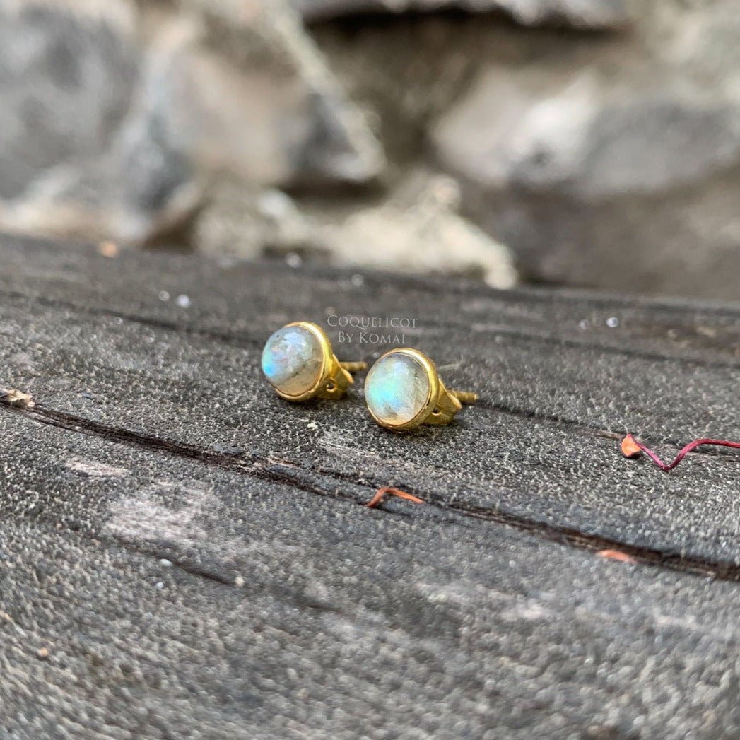 6mm Labradorite earrings - dainty women's jewellery that is a perfect spiritual and unique gift.