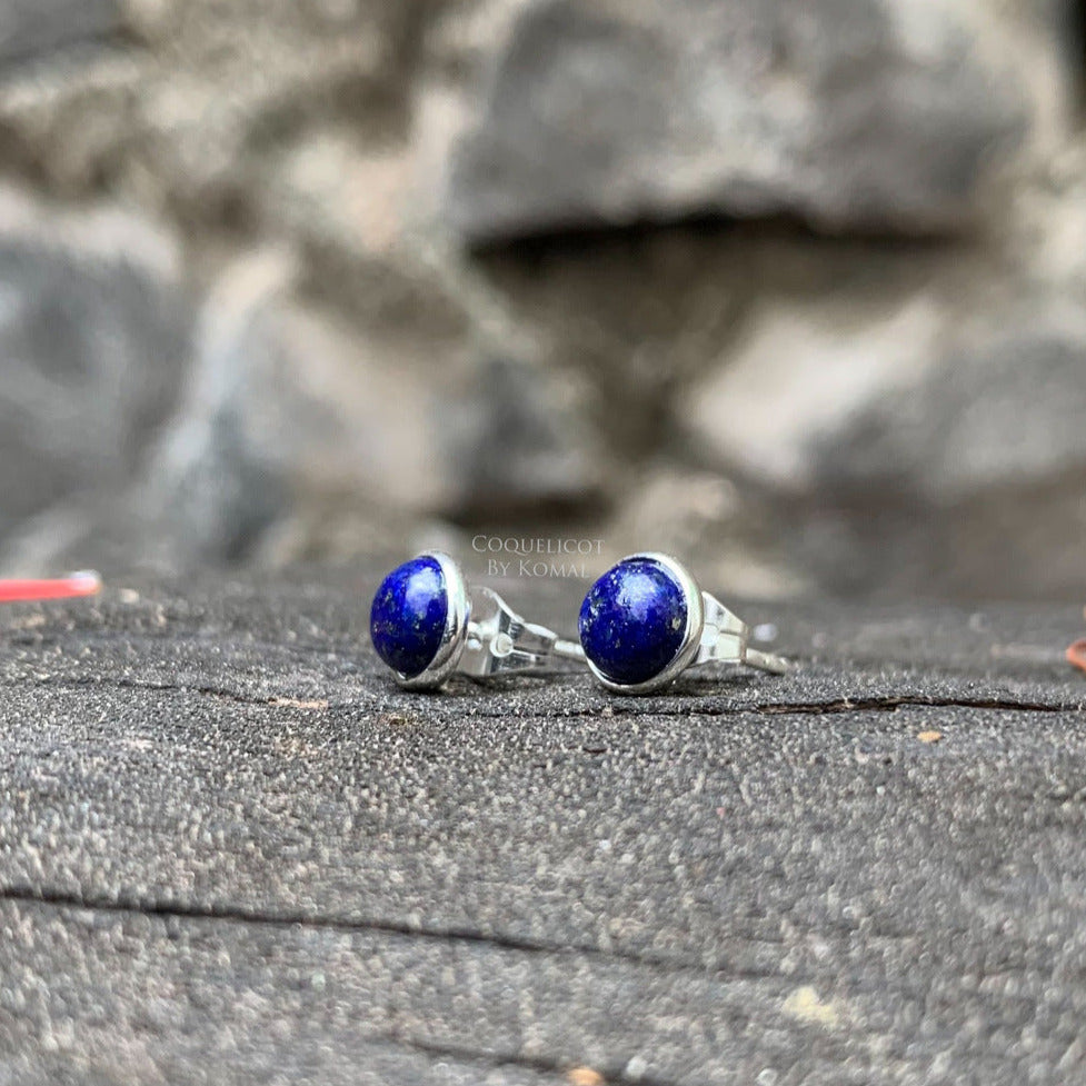 Lapis lazuli hot sale stud earrings