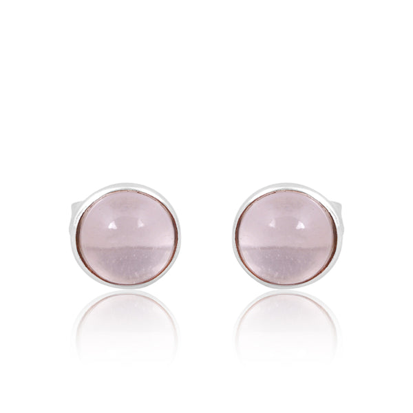 6mm pink Rose Quartz earrings - dainty women's jewellery that is a perfect spiritual and unique gift.
