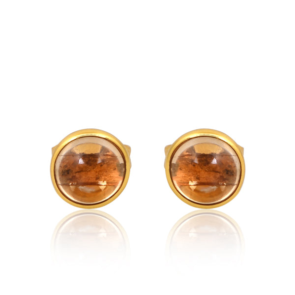 6mm yellow Citrine earrings - dainty women's jewellery that is a perfect spiritual and unique gift.