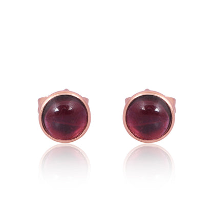 6mm maroon Garnet earrings - dainty women's jewellery that is a perfect spiritual and unique gift.